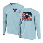 Auburn Aubie Claus Tree Farm Comfort Colors Long Sleeve Tee